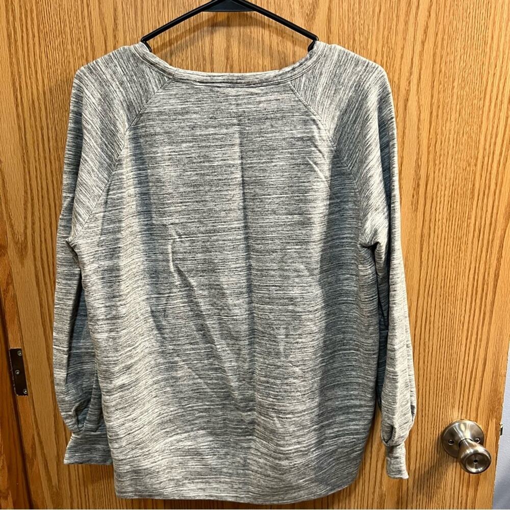 Athleta Heathered Gray Lyocell & Modal Blend Crewneck Sweatshirt Size Small - Picture 2 of 7